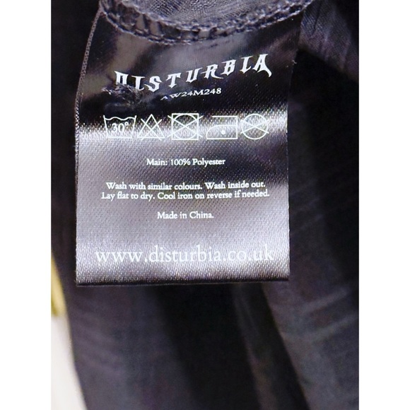 Disturbia Recluse Check Chiffon Button Up Shirt in Black - Picture 6 of 7